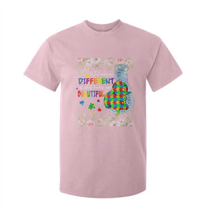 Autism Awareness T Shirt For Kid What Makes You Different Is What Makes You Beautiful Autistic Elephant Mom TS09 Light Pink Print Your Wear