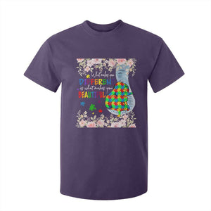 Autism Awareness T Shirt For Kid What Makes You Different Is What Makes You Beautiful Autistic Elephant Mom TS09 Purple Print Your Wear