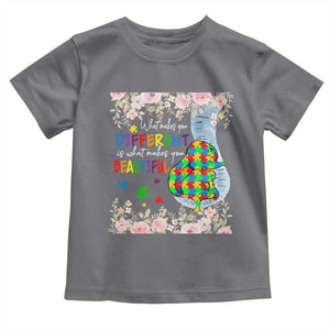 Autism Awareness Toddler T Shirt What Makes You Different Is What Makes You Beautiful Autistic Elephant Mom TS09 Charcoal Print Your Wear