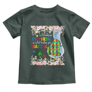 Autism Awareness Toddler T Shirt What Makes You Different Is What Makes You Beautiful Autistic Elephant Mom TS09 Dark Forest Green Print Your Wear