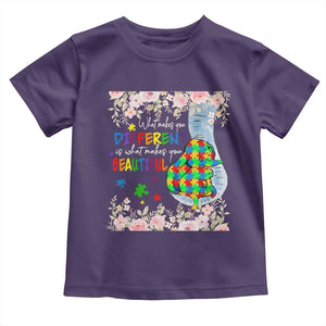 Autism Awareness Toddler T Shirt What Makes You Different Is What Makes You Beautiful Autistic Elephant Mom TS09 Purple Print Your Wear