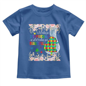 Autism Awareness Toddler T Shirt What Makes You Different Is What Makes You Beautiful Autistic Elephant Mom TS09 Royal Blue Print Your Wear