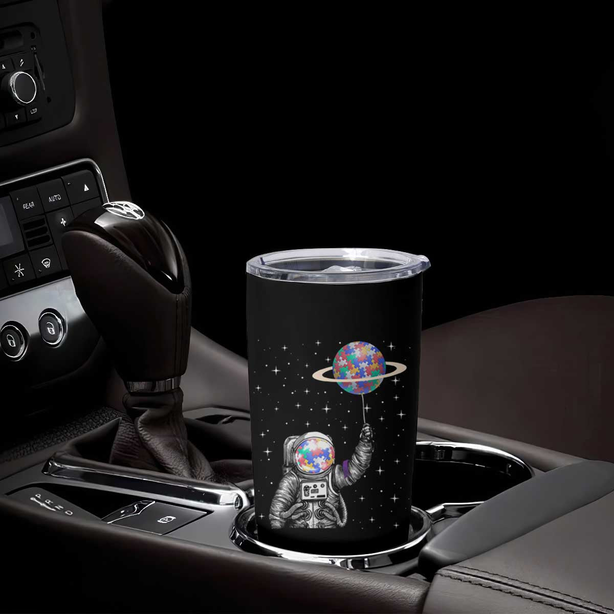 Autism Awareness Tumbler Cup Astronaut Puzzle Balloon Autistic Outer Space TS09 Print Your Wear