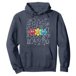 Autism Awareness Puzzle Periodic Table Autistic Hoodie TS09 Navy Printyourwear