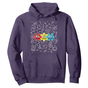 Autism Awareness Puzzle Periodic Table Autistic Hoodie TS09 Purple Printyourwear