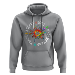 Autism Awareness Hoodie Special Teacher Teach Accept Understand Love TS09 Sport Gray Printyourwear