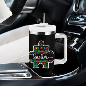 Autism Awareness Special Teacher Tumbler With Handle Teach Accept Understand Love TS09 Print Your Wear