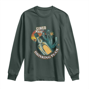 Cinco De Mayo Drinking Team Funny Mexican Party Long Sleeve Shirt TS09 Dark Forest Green Print Your Wear