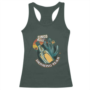 Cinco De Mayo Drinking Team Funny Mexican Party Racerback Tank Top TS09 Dark Forest Green Print Your Wear