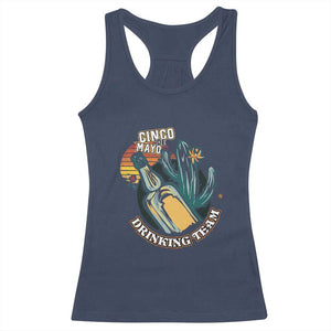 Cinco De Mayo Drinking Team Funny Mexican Party Racerback Tank Top TS09 Navy Print Your Wear