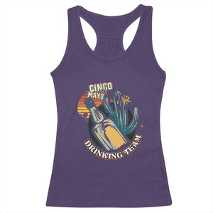 Cinco De Mayo Drinking Team Funny Mexican Party Racerback Tank Top TS09 Purple Print Your Wear