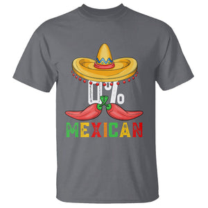 Funny Cinco De Mayo T Shirt 0% Mexican Fiesta Sombrero TS09 Charcoal Printyourwear