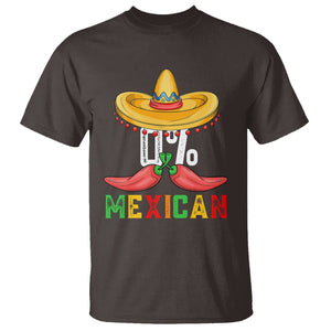 Funny Cinco De Mayo T Shirt 0% Mexican Fiesta Sombrero TS09 Dark Chocolate Printyourwear