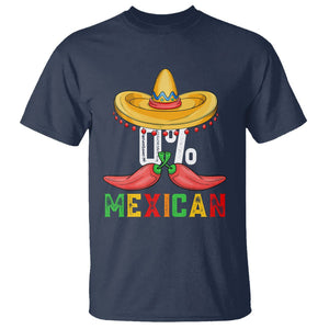 Funny Cinco De Mayo T Shirt 0% Mexican Fiesta Sombrero TS09 Navy Printyourwear