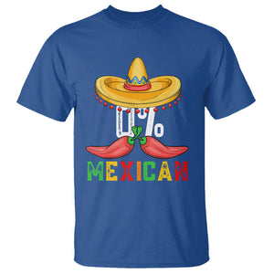 Funny Cinco De Mayo T Shirt 0% Mexican Fiesta Sombrero TS09 Royal Blue Printyourwear