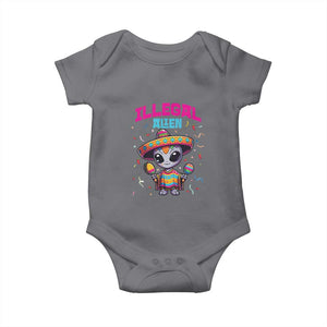 Funny Mexican Illegal Alien Cinco De Mayo Baby Onesie TS09 Charcoal Print Your Wear