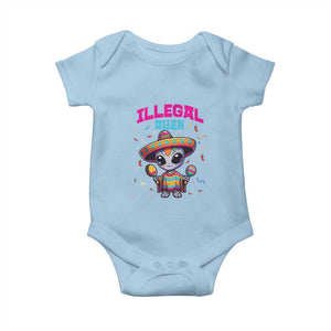 Funny Mexican Illegal Alien Cinco De Mayo Baby Onesie TS09 Light Blue Print Your Wear