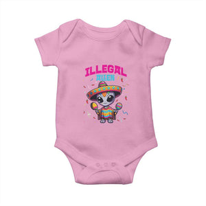 Funny Mexican Illegal Alien Cinco De Mayo Baby Onesie TS09 Light Pink Print Your Wear