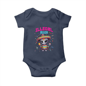 Funny Mexican Illegal Alien Cinco De Mayo Baby Onesie TS09 Navy Print Your Wear