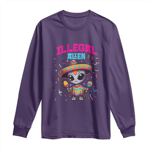 Funny Mexican Illegal Alien Cinco De Mayo Long Sleeve Shirt TS09 Purple Print Your Wear