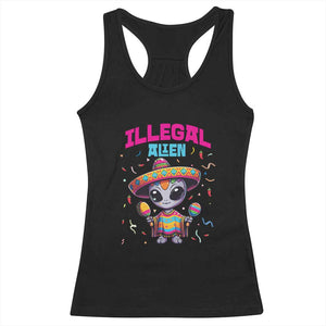 Funny Mexican Illegal Alien Cinco De Mayo Racerback Tank Top TS09 Black Print Your Wear