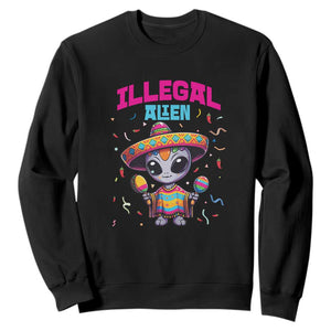 Funny Mexican Illegal Alien Cinco De Mayo Sweatshirt TS09 Black Print Your Wear