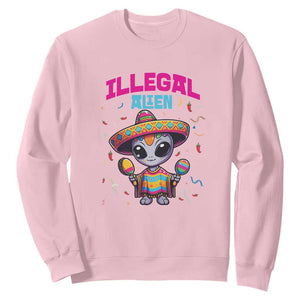 Funny Mexican Illegal Alien Cinco De Mayo Sweatshirt TS09 Light Pink Print Your Wear