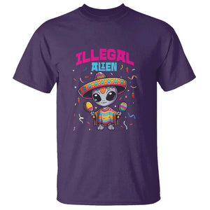 Funny Mexican Illegal Alien Cinco De Mayo T Shirt TS09 Purple Print Your Wear