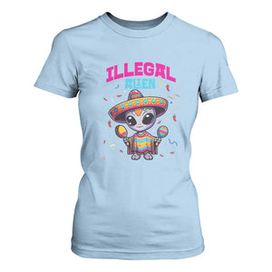 Funny Mexican Illegal Alien Cinco De Mayo T Shirt For Women TS09 Light Blue Print Your Wear