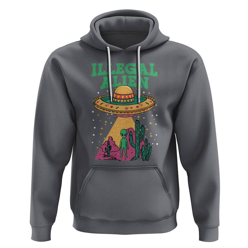 Funny Mexican Illegal Alien Hoodie TS09 Charcoal Printyourwear