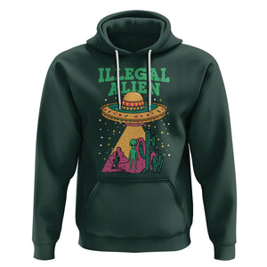 Funny Mexican Illegal Alien Hoodie TS09 Dark Forest Green Printyourwear