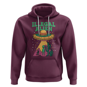 Funny Mexican Illegal Alien Hoodie TS09 Maroon Printyourwear