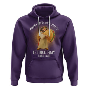 Taco Lover Hoodie Wanna Taco Bout Jesus Cinco de Mayo Christian TS09 Purple Printyourwear