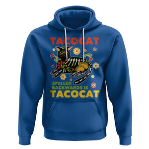 Funny Taco Cat Lover Hoodie Tacocat Spelled Backwards Tacos And Mexican Cats TS09 Royal Blue Printyourwear