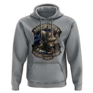 Veteran Hoodie Never Forget Our Fallen Heroes Memorial Day TS09 Sport Gray Print Your Wear