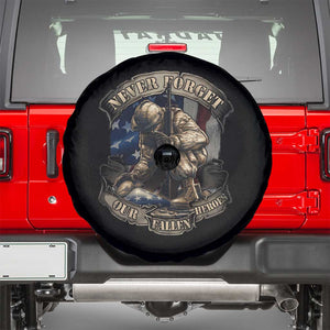 Veteran Spare Tire Cover Never Forget Our Fallen Heroes Memorial Day TS09 Black Print Your Wear