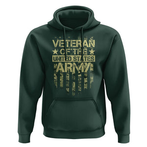 Veteran Of The United States Army Hoodie TS09 Dark Forest Green Print Your Wear