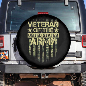 Veteran Of The United States Army Spare Tire Cover TS09 No hole Black Print Your Wear