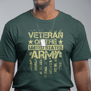 Veteran Of The United States Army T Shirt TS09 Dark Forest Green Print Your Wear