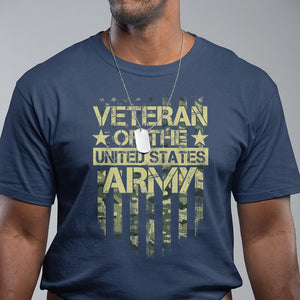 Veteran Of The United States Army T Shirt TS09 Navy Print Your Wear