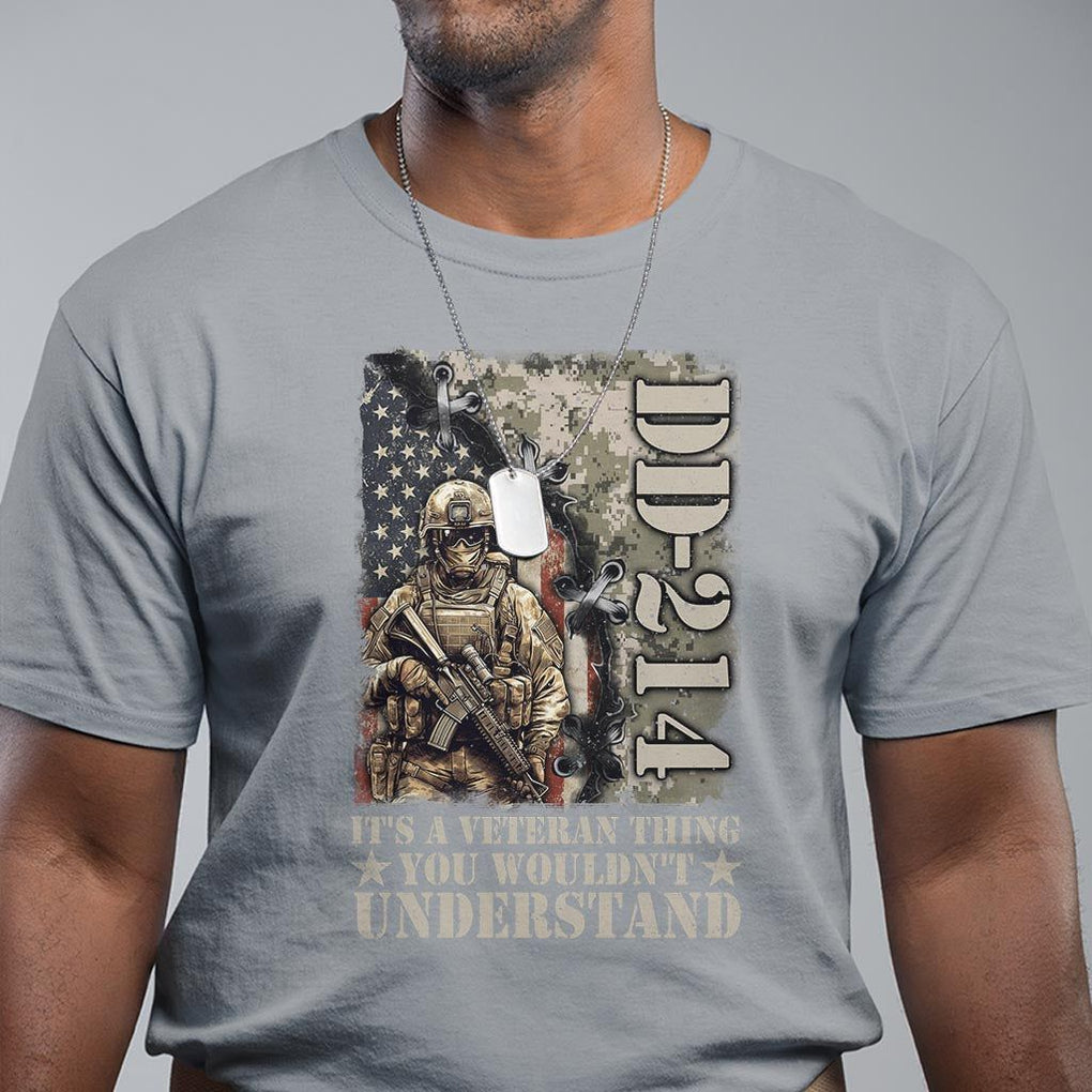 Army Forces Retirement DD-214 T Shirt It's A Veteran Thing You Wouldn't Understand TS09 Sport Gray Print Your Wear