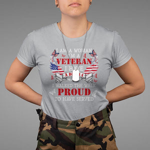 Female Veteran T Shirt I Am A Woman I'm A Veteran I Have A DD-214 I Walked The Walk Proud To Have Served TS09 Sport Gray Print Your Wear