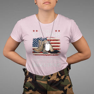 Female Veteran T Shirt Not Any Less Dangerous Just Beacause No Longer Wear Our Uniform TS09 Light Pink Print Your Wear