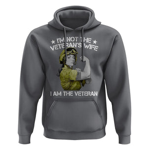 Female Veteran Hoodie I'm Not The Veteran's Wife I'm The Veteran TS09 Charcoal Print Your Wear