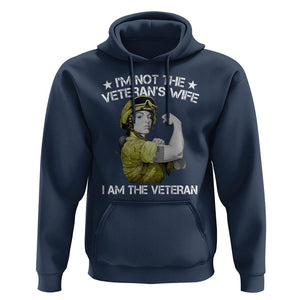 Female Veteran Hoodie I'm Not The Veteran's Wife I'm The Veteran TS09 Navy Print Your Wear