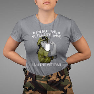 Female Veteran T Shirt I'm Not The Veteran's Wife I'm The Veteran TS09 Charcoal Print Your Wear