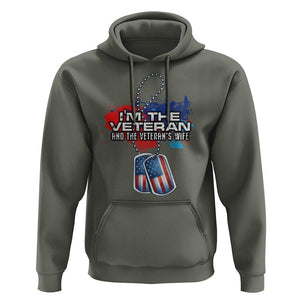 Female Veteran Hoodie I'm The Veteran and The Veteran's Wife TS09 Military Green Print Your Wear