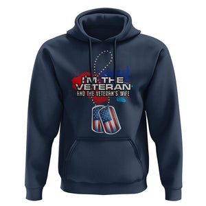 Female Veteran Hoodie I'm The Veteran and The Veteran's Wife TS09 Navy Print Your Wear