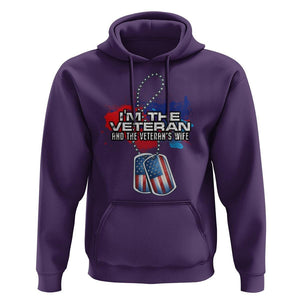 Female Veteran Hoodie I'm The Veteran and The Veteran's Wife TS09 Purple Print Your Wear