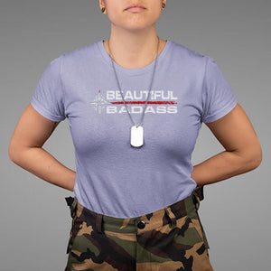 Beautiful Badass Strong Women Female Military T Shirt TS09 Violet Print Your Wear